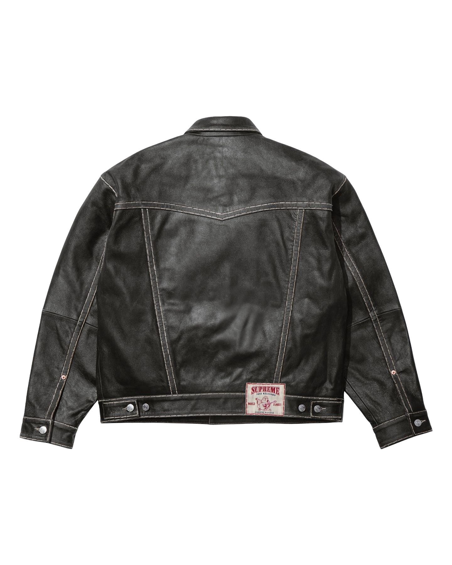 Supreme®/True Religion® Leather Trucker Jacket view 7